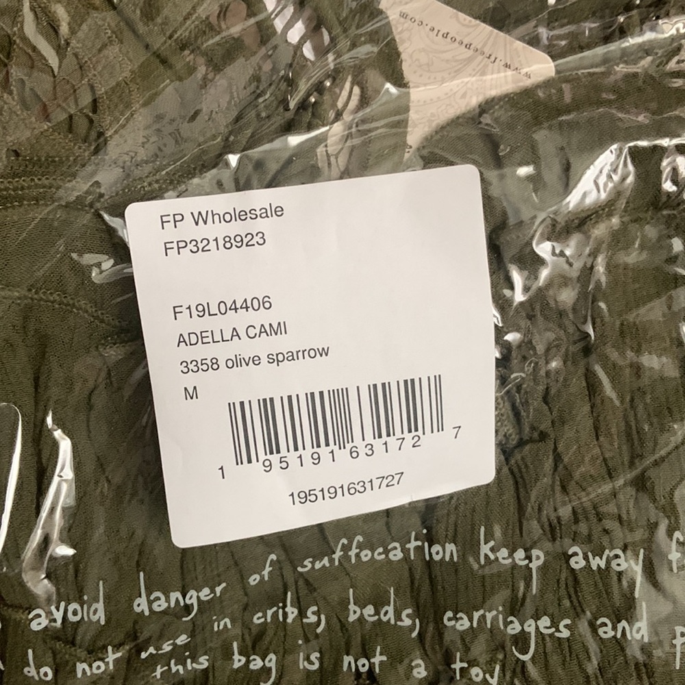 NEW Free People  Adella Cami Green Moss XS - Picture 12 of 13